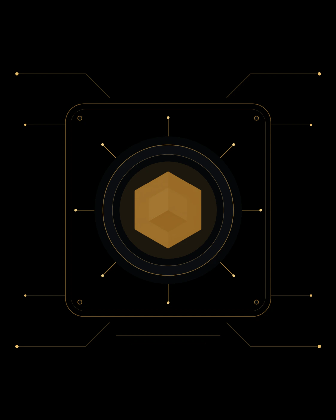 Gold Aethelred Digital Seal on a secure blockchain verification module