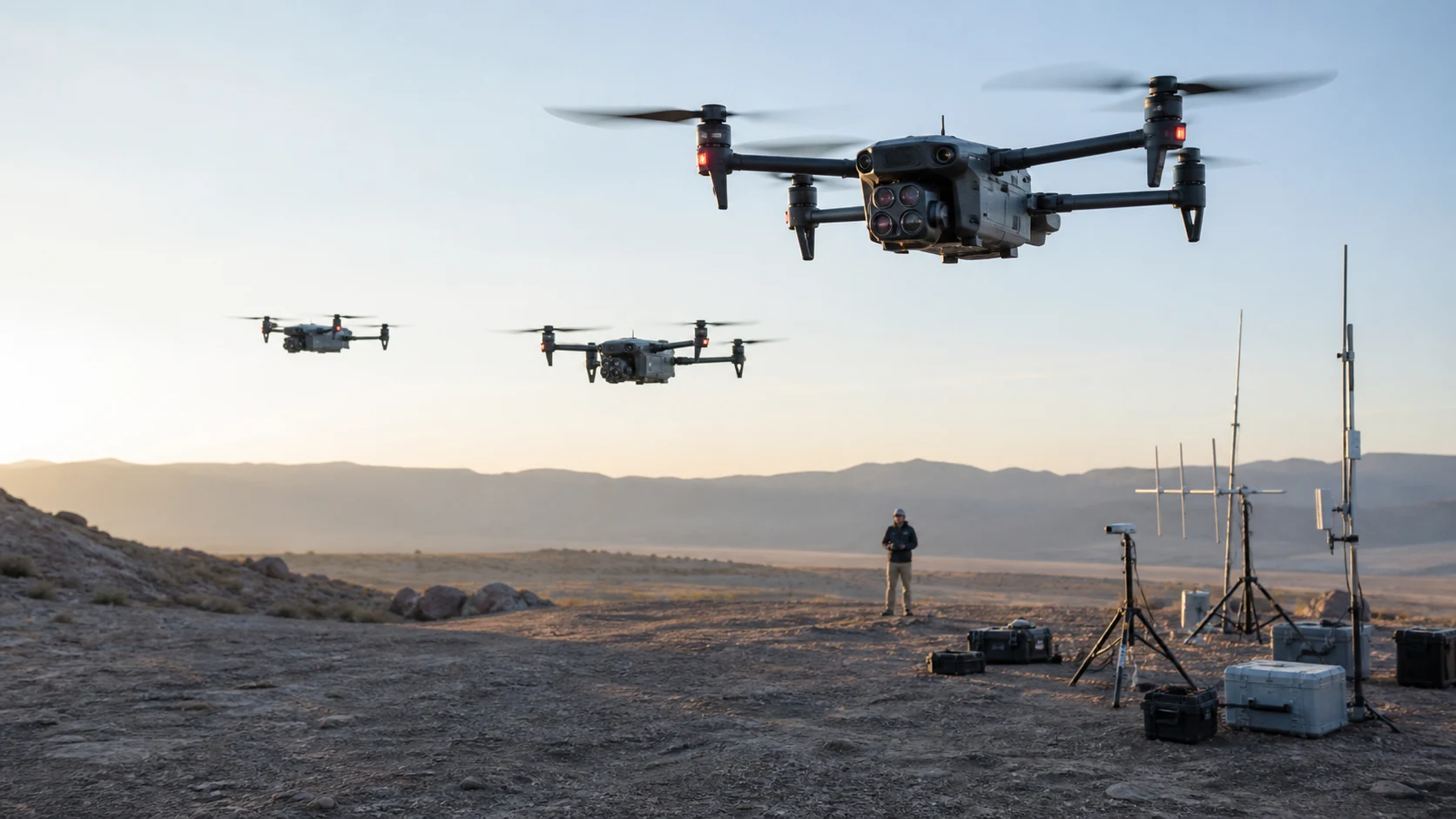 Uncrewed aerial systems used in an observe-only airspace-awareness test